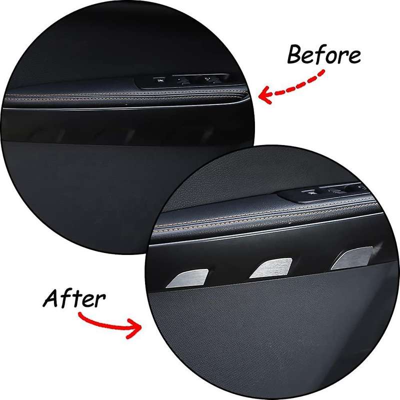 10pcs for Ford Ranger 2015-2022 Car Inner Door Panel Cover, Silver