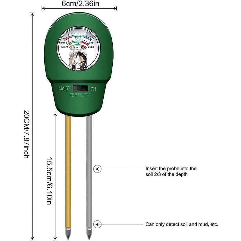 2pack Soil Tester with Soil Fertility,humidity and Ph Meter,for Plant