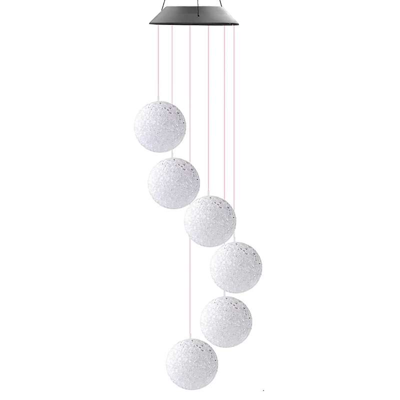 Crystal Ball Solar Wind Chimes Lights