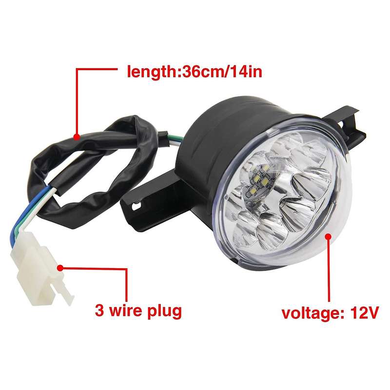 2pcs 12v Led Atv Front Headlight 125cc 150cc 250cc 300cc Headlights