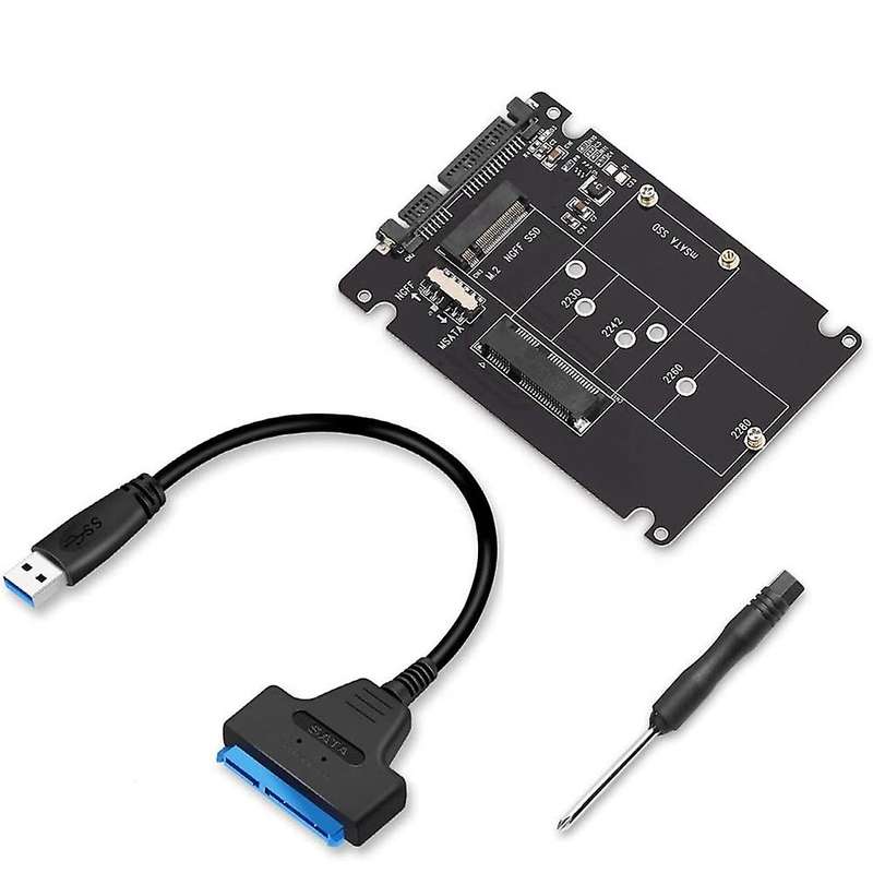 M.2 Ngff Msata to Usb 3.0 Converter Reader Card with Sata Cable
