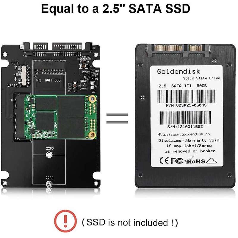 M.2 Ngff Msata to Usb 3.0 Converter Reader Card with Sata Cable