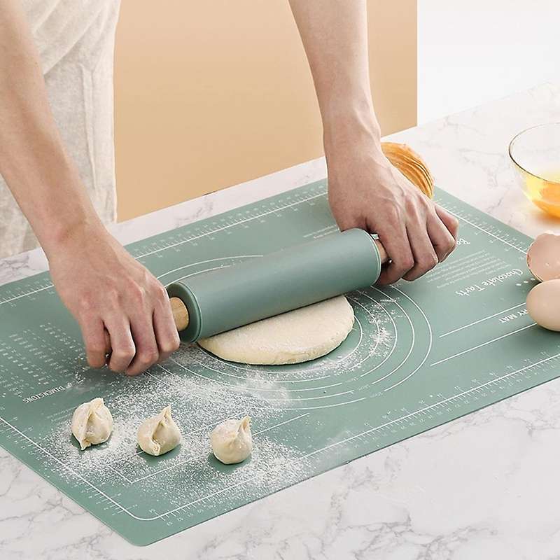 Silicone Kneading Pad Sheet Rolling Pin Baking Tool Blue