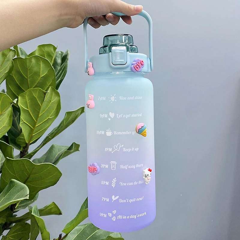 2 Liter Large Capacity Free Motivational with Time Marker-d