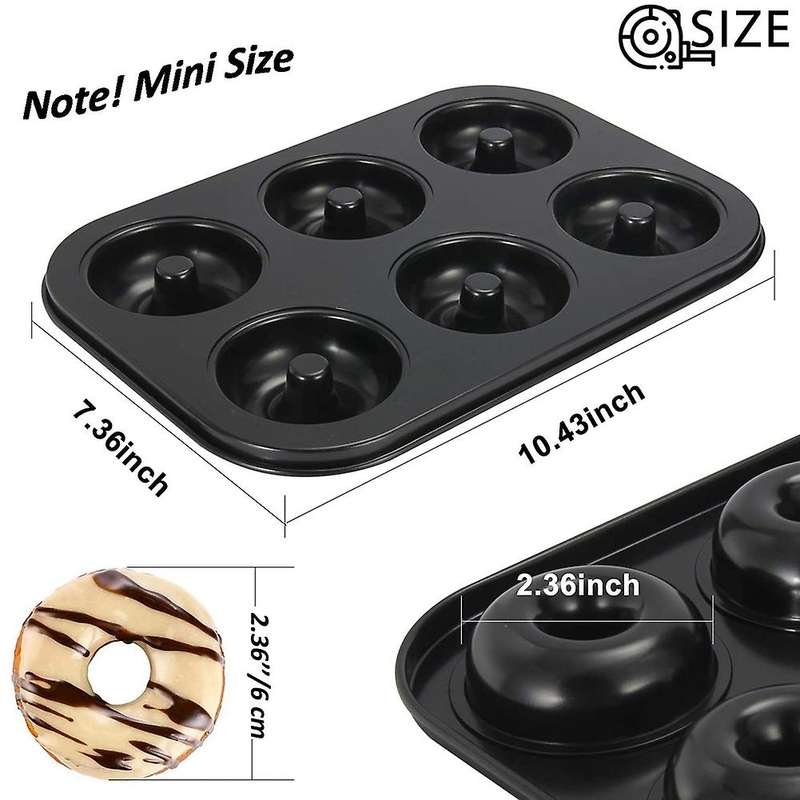 Donut Pan, Non-stick 6-cavity Donut Baking Pans, Donuts Mold