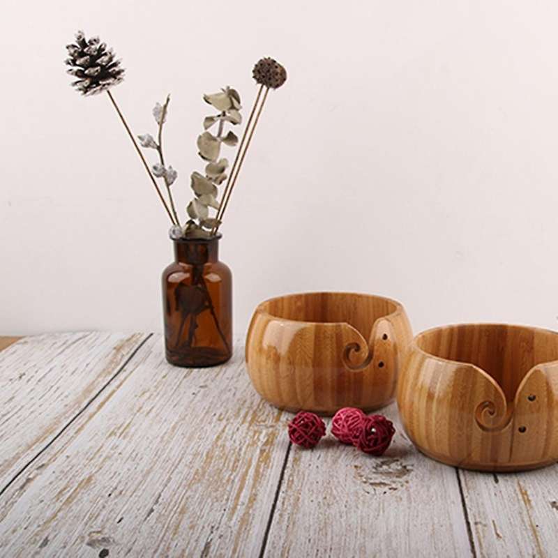 Handmade Knitting Yarn Storage Bowl Wool Crocheted Organizer,b