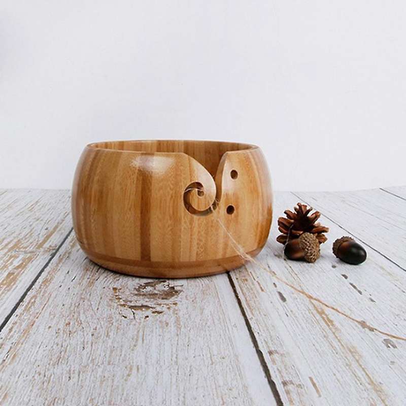 Handmade Knitting Yarn Storage Bowl Wool Crocheted Organizer,b
