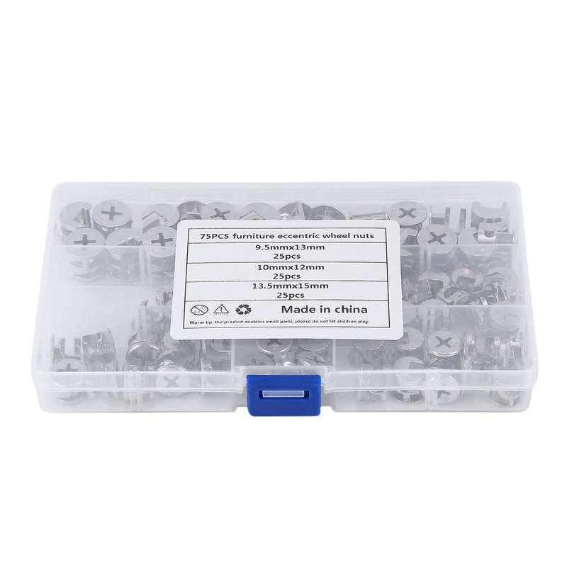 75 Pcs Furniture Connecting Cam Lock Fittings