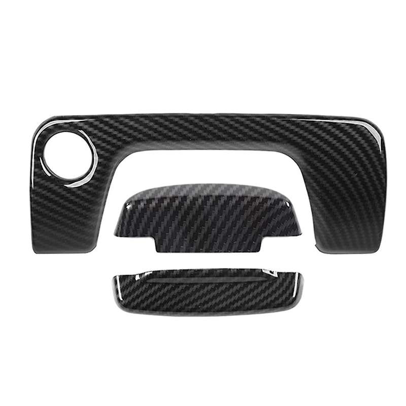 Center Console Armrest Switch Button Cover Trim Sticker Carbon Fiber
