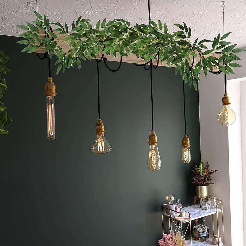 3 Pcs 17.7ft Artificial Vines Fake Greenery Garland Willow Leaves