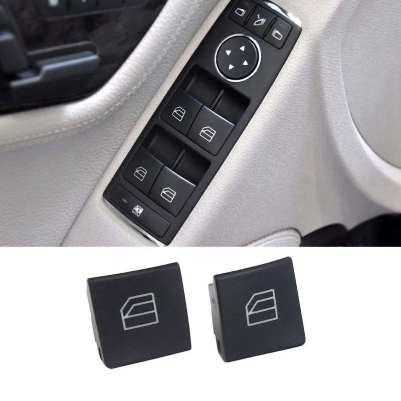 4pcs Driver Window Switch Button Covers for Mercedes Benz