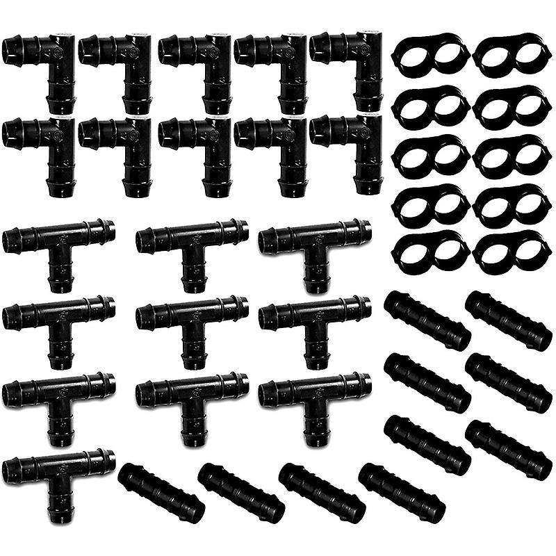 Irrigation Fittings Kit for 1/2 Inch Inch Tubing - Barbed Connectors