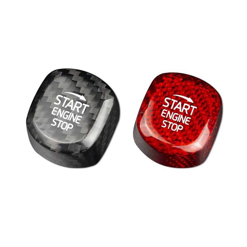 Carbon Fiber Car Engine Start Stop Button Cover for Volvo S60 (red)