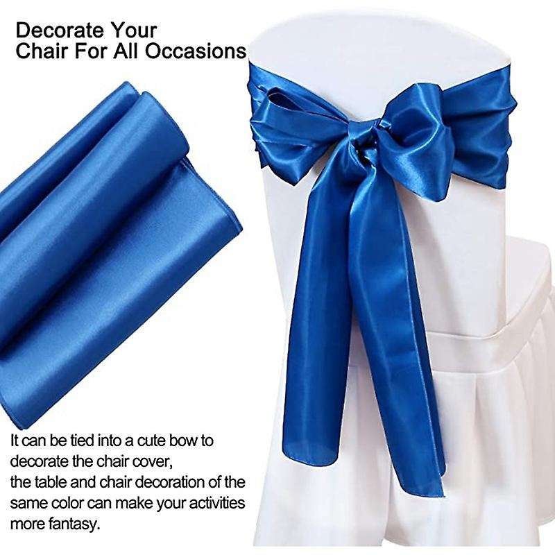 Set Of 5 Navy Blue Satin Table Runner 12x108 Inch Party Table Runner