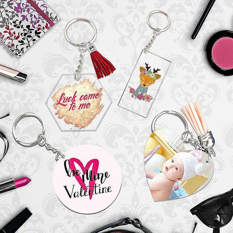 Acrylic Keychain Blanks,for Vinyl with Acrylic Blanks, Keychain