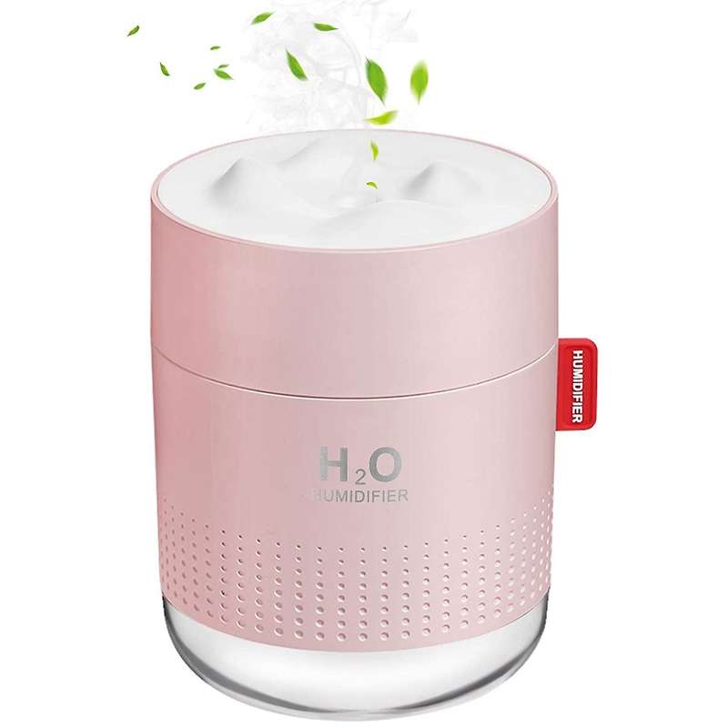 Humidifier 500ml Cool Mist Humidifier Air Humidifier, Pink
