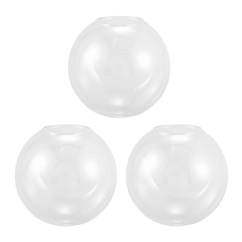 3pc High Glass Hanging Flower Planter Vase Terrarium Container