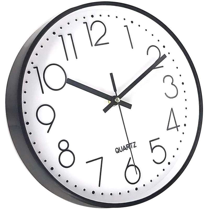 10 Inch Silent Non-ticking Wall Clock,battery, for Office School Home