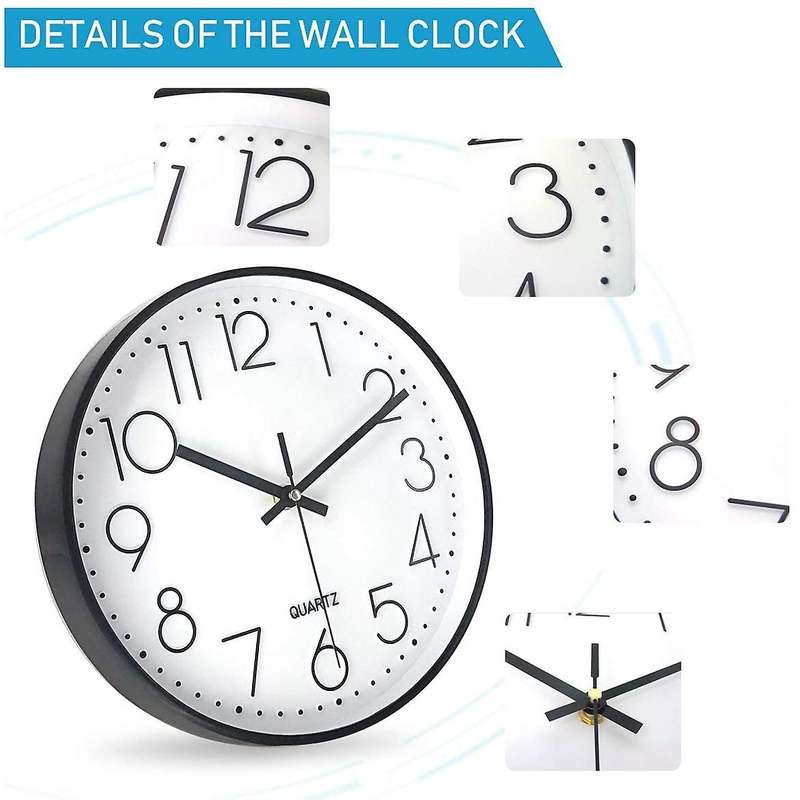 10 Inch Silent Non-ticking Wall Clock,battery, for Office School Home