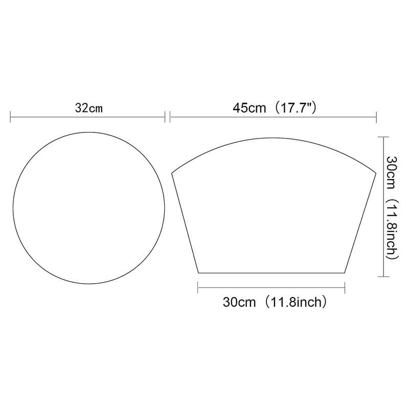 Set Of 7 Woven Vinyl Wedge Placemats with Centerpiece Round Table Mat