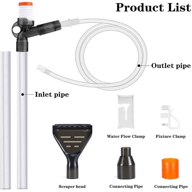 Aquarium Gravel Vacuum Cleaner Fast Fish Tank Siphon Cleaning Seaweed