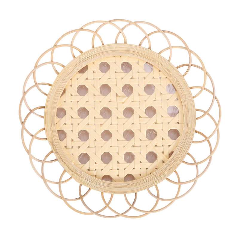 Rattan Placemat Cup Holder Vintage Drink Home Dining Table Decor