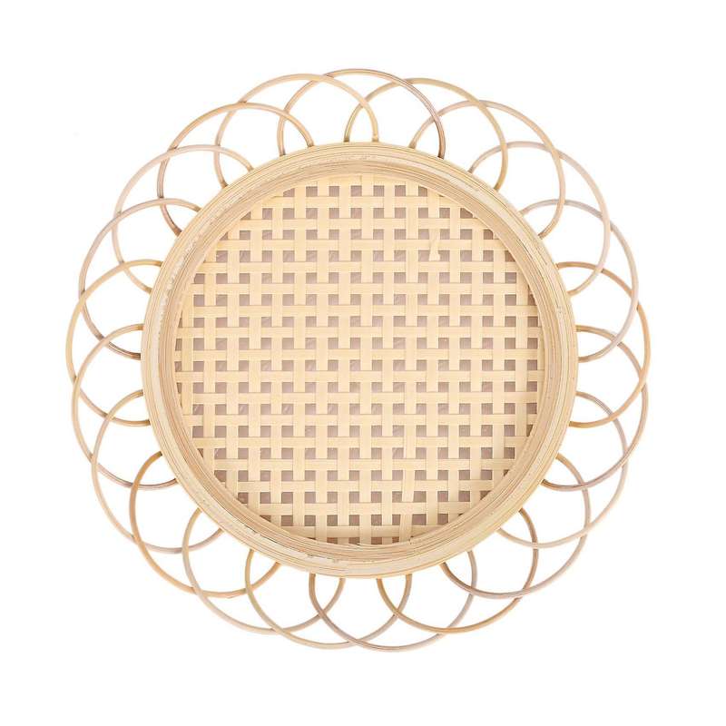 Rattan Placemat Cup Holder Vintage Drink Home Dining Table Decor