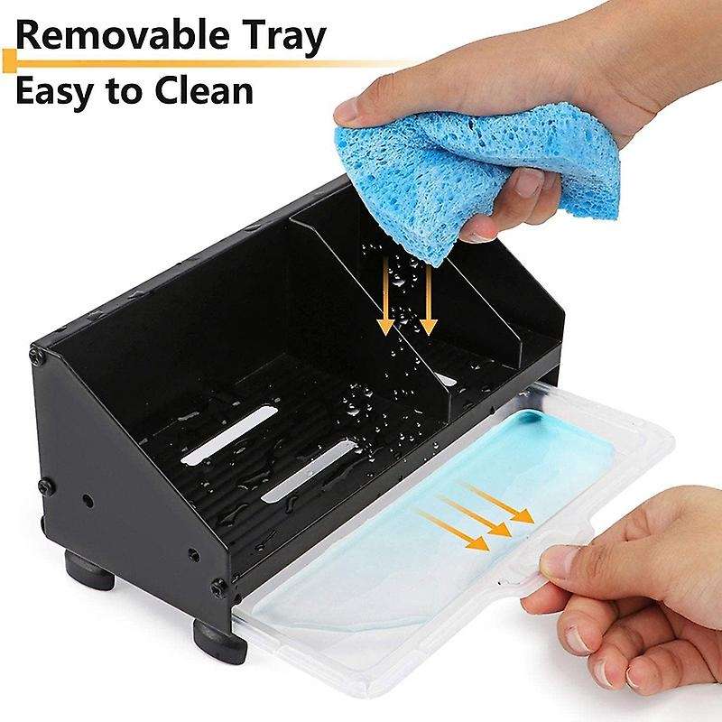 Kitchen Sink Caddy Organizer, Soap Holder, Countertop Sponge Rack