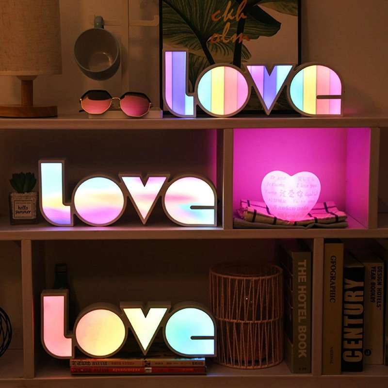 Valentine's Day Led Love Shape Light for Wedding Party Decoration C