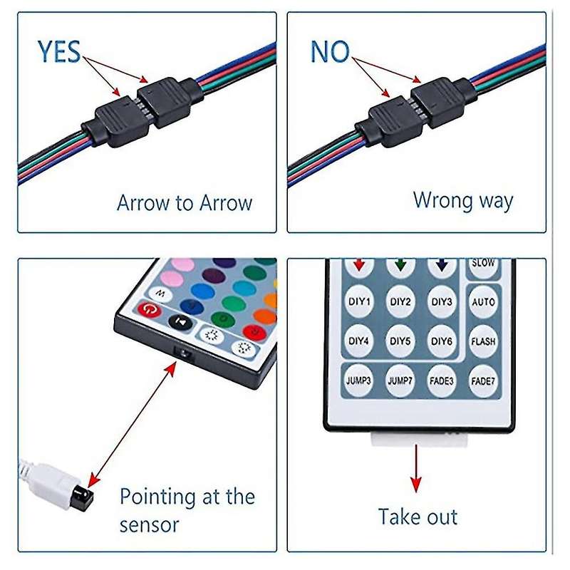 10 Meter Led Strip Light 3528 Rgb Remote Controller 44 Keys Plate