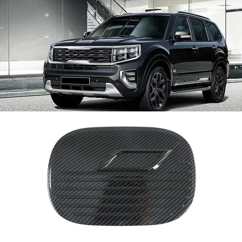 For Kia Mohave 2020-2022 Carbon Fiber Car Oil Cap Fuel Tank Cover