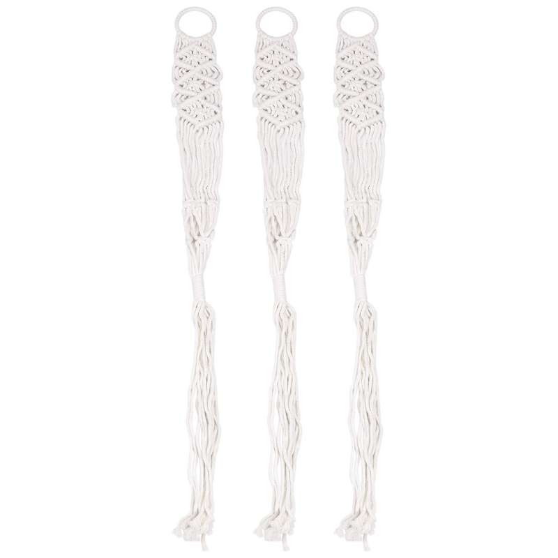 Macrame Set Of 3 Indoor Wall Hanging Planter Basket Flower Pot Holder