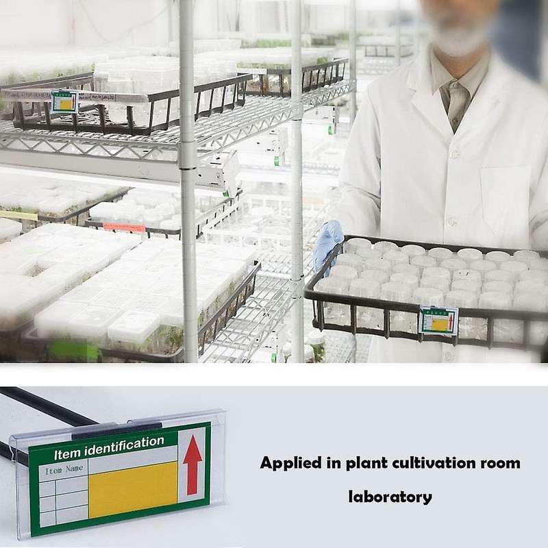100pcs Clear Plastic Label Holders for Wire Shelf Retail Price Label