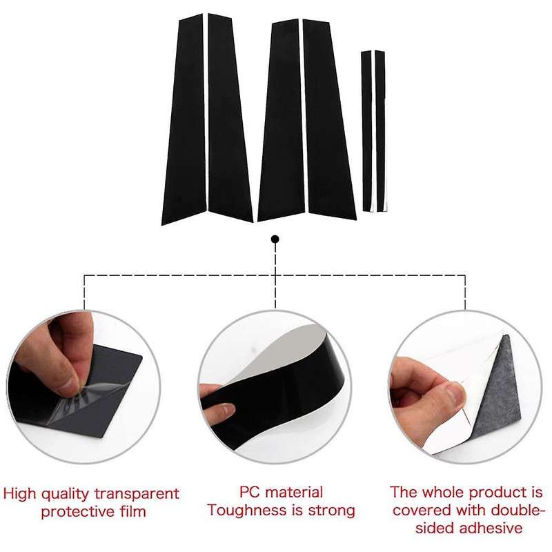 6pcs For-bmw 3 Series F30 2013-2018 Pillar Post Cover Trim