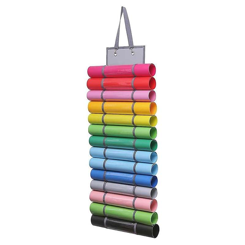 Vinyl Roll Rack, Vinyl Roll Storage Rack 14 Compartments, 1pcs