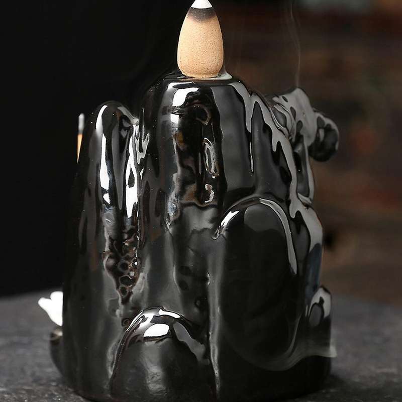 Backflow Incense Burner Waterfall Ceramic Smoke Censer Handicraft