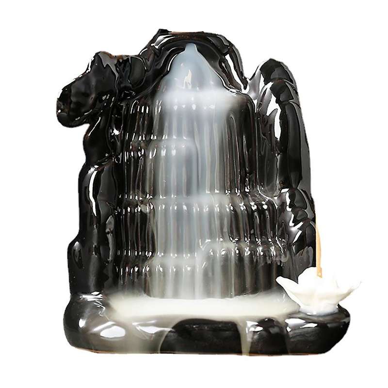 Backflow Incense Burner Waterfall Ceramic Smoke Censer Handicraft