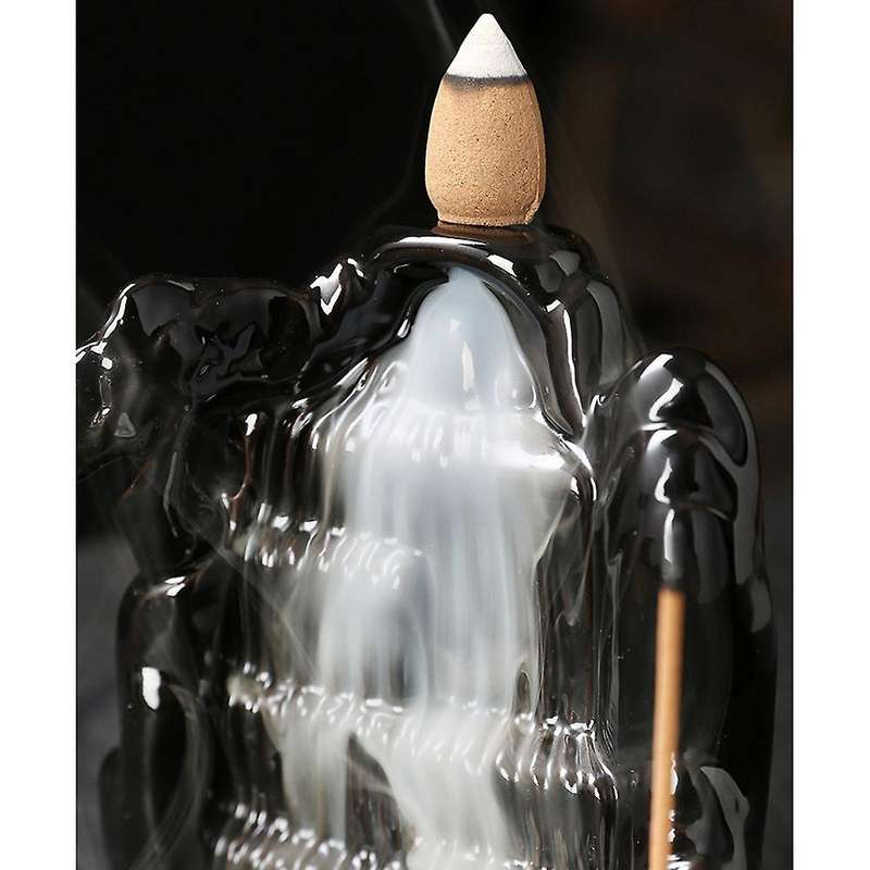 Backflow Incense Burner Waterfall Ceramic Smoke Censer Handicraft