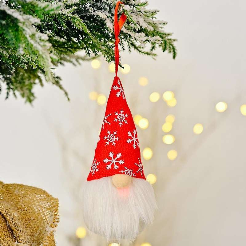 Gnome Christmas Decor with Led Light Pendants for Indoor Outdoor