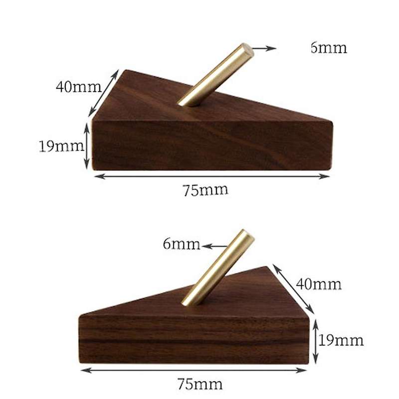 Nordic Japanese Creative Walnut Beech Solid Wood Copper Coat Hook