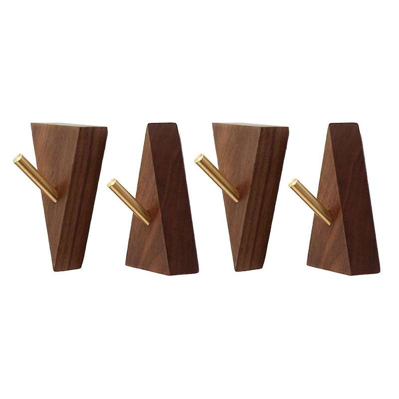 Nordic Japanese Creative Walnut Beech Solid Wood Copper Coat Hook