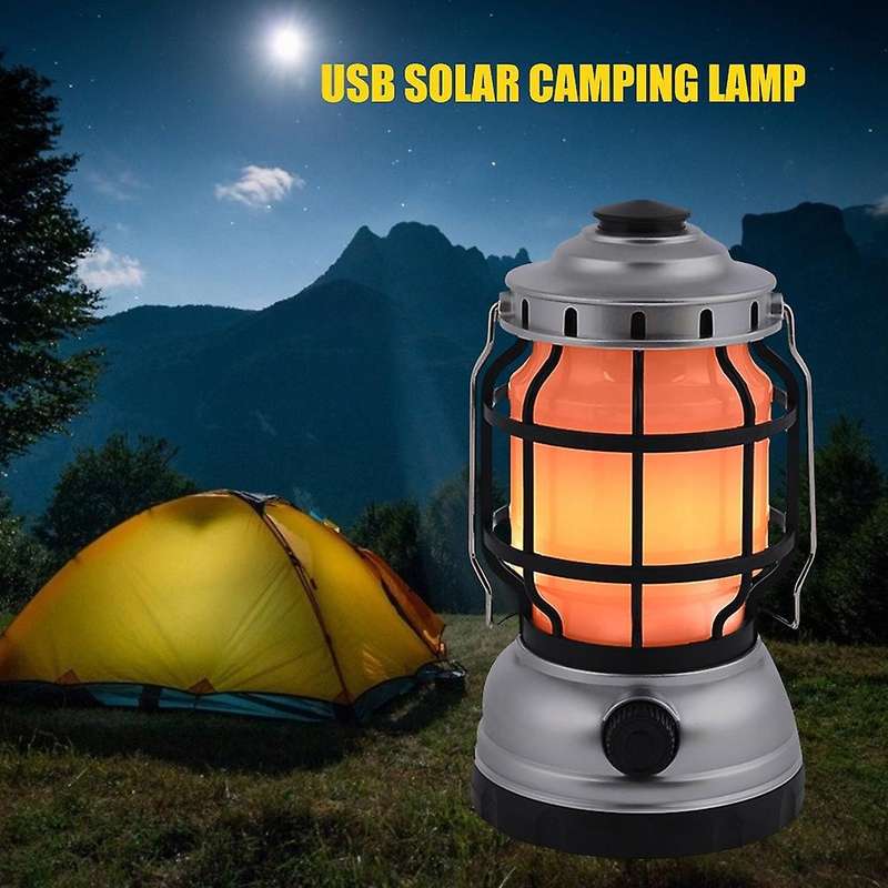 Retro Portable Lantern Outdoor Camping without Remote Control,b