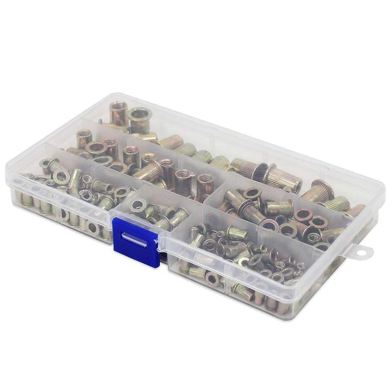 165pcs Plated Carbon Steel Rivet Nut M3 M4 M5 M6 M8 Nut Sert