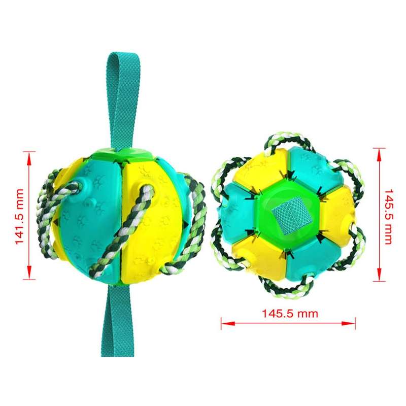 Outdoor Training Dog Toys Football Bite Resistance Toy -blue+pink