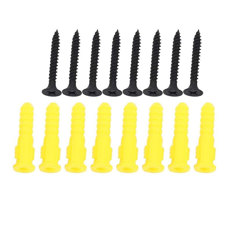 Double Curtain Rod Holders Set, Tap Right Into Window Frame Black