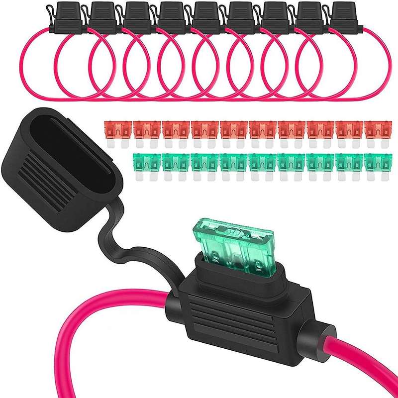 Inline Fuse Holder 12v, 12 Gauge with Ato/atc for Marine Car 10pcs