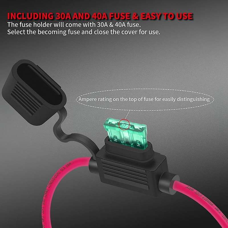 Inline Fuse Holder 12v, 12 Gauge with Ato/atc for Marine Car 10pcs