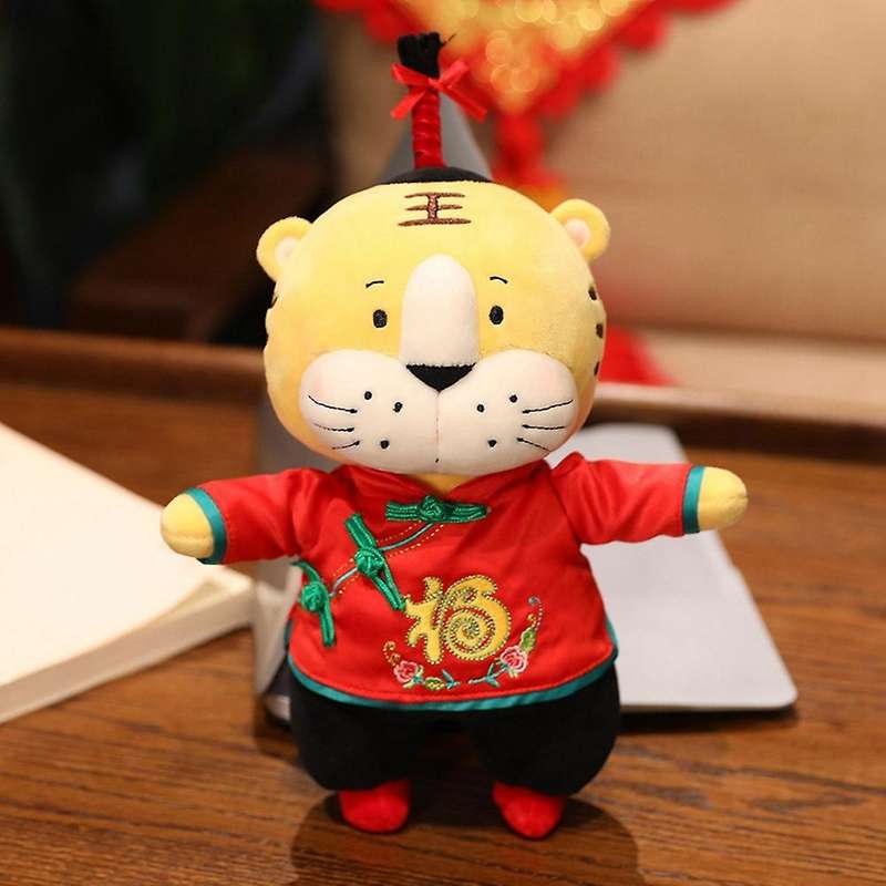 2022 Chinese New Year Tiger Mascot Doll Kawaii Tiger Plush Toy (a)