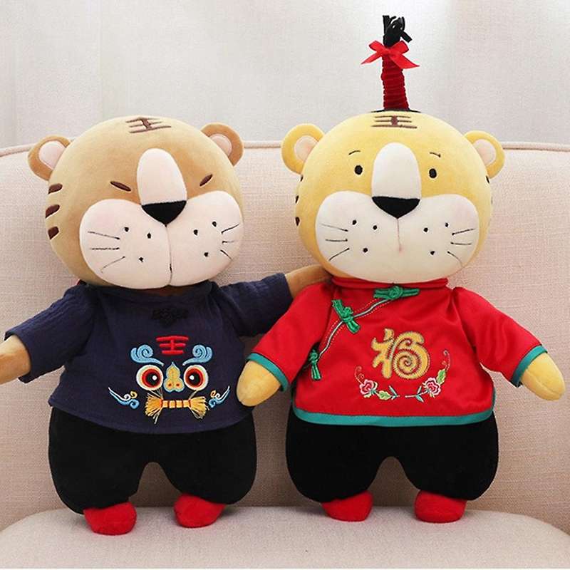 2022 Chinese New Year Tiger Mascot Doll Kawaii Tiger Plush Toy (a)