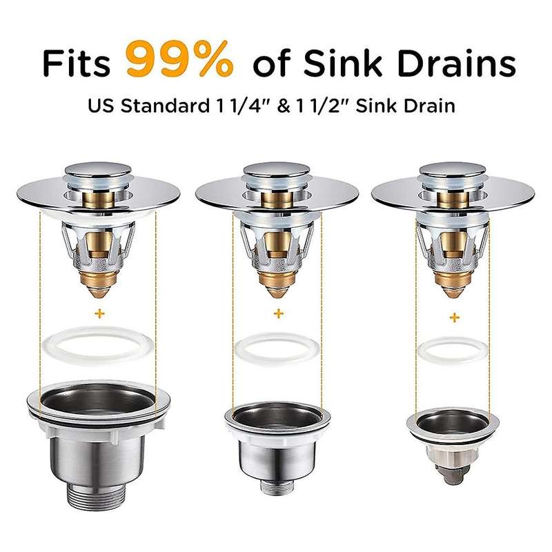 Universal Bathroom Sink Stopper,1.1-1.5inch Basin Sink Drain Strainer